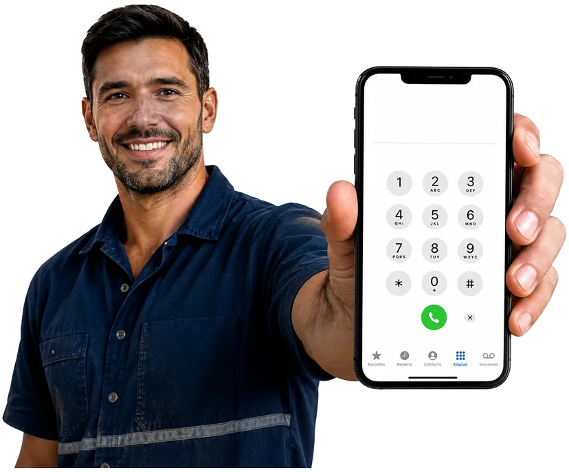 Plumber on the phone taking a Hurlstone Park callout