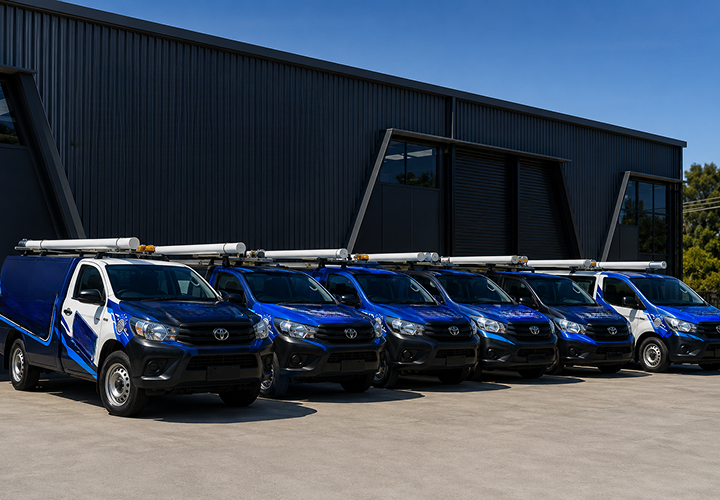 Fleet of Hurlstone Park Blocked Drains plumbing vans